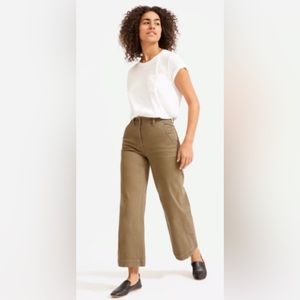 Everlane The Lightweight Wide-Leg Crop Chino Size 6 High Rise Stretch